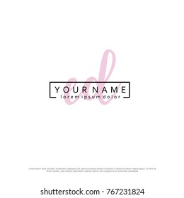 Initial E & D elegant logo template vector