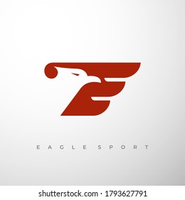 Initial E and eagle logo concept for business company.