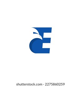 Initial E and eagle logo concept for business company.