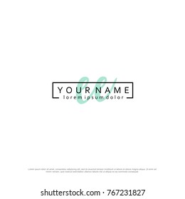 Initial E & E elegant logo template vector