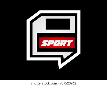 initial E for esport logo