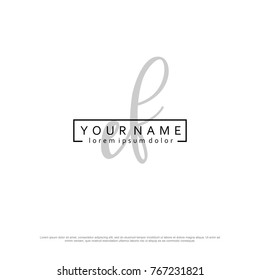 Initial E & F elegant logo template vector
