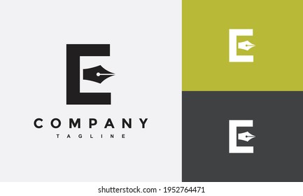 initial E ink pen logo	