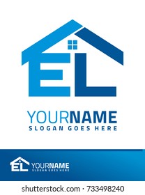 Initial E & L real estate logo template vector