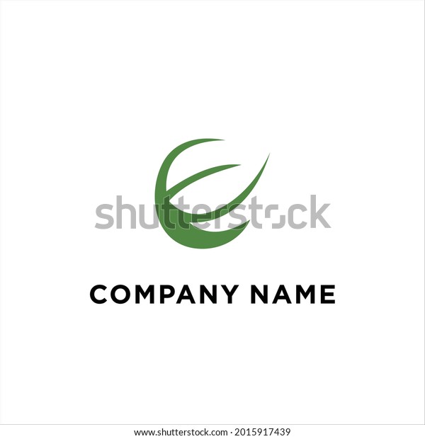 Initial E Leaf Logo Design Inspiration Stock Vector (Royalty Free ...