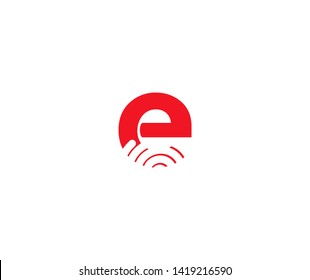 Initial E Letter Abstract Spiral Element Style Logotype