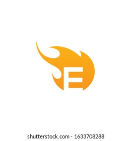 Initial E Letter Fire Logo Vector Stock Vector (Royalty Free) 1633708288