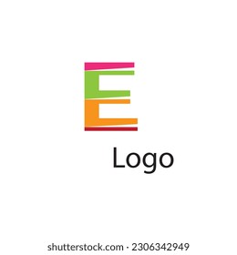 Initial E letter luxury beauty flourishes ornament monogram logo Swoosh Letter Logo Design for business and company identity. Water Wave E Logo with modern trendy