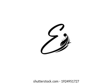 Initial E Linked Beauty Simply Florish Logo