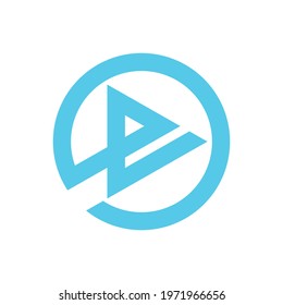 Initial of E logo in Circle, modern design that fits as technology and innovative business.