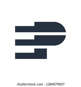initial E logo EP symbol E