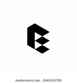 Initial E logo with futuristic, modern, simple, and unique style. Suitable for technology, computer, internet, and security companies.