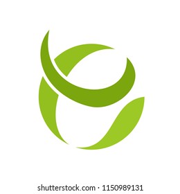 Initial E logo template, Letter E, green logo, Logo ready for use