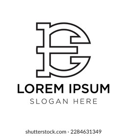 initial e logo vector illustration isolated on white background