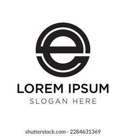 initial e logo vector illustration isolated on white background