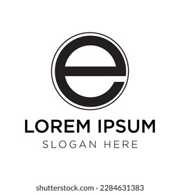 initial e logo vector illustration isolated on white background