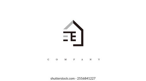 Initial E Real Estate Logo Design Vector