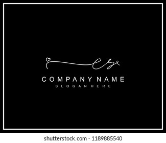 Initial E S handwriting logo template vector