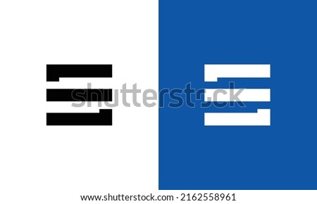 Initial E SE letter logo modern design