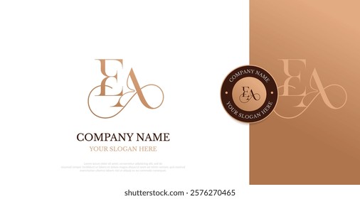 Initial EA Logo Design Vector