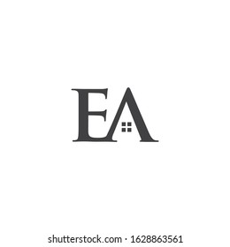 
Initial EA logo for the real estate vector logo