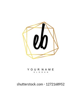 Initial EB handwriting logo vector