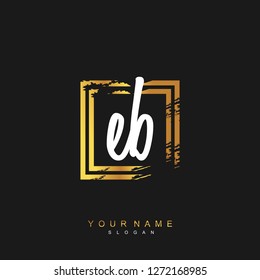 Initial EB handwriting logo vector