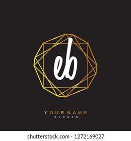 Initial EB handwriting logo vector