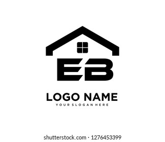 Initial EB home logo vector.