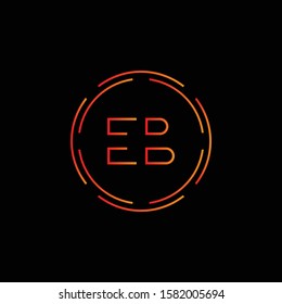 Initial EB Letter Linked Logo. Creative Letter EB Modern Business Logo Vector Template. Initial EB Logo Template Design