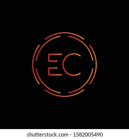 Initial EC Letter Linked Logo. Creative Letter EC Modern Business Logo Vector Template. Initial EC Logo Template Design