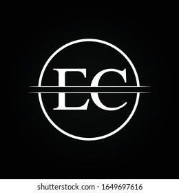 Initial EC Letter Linked Logo Business Vector Template. Creative Letter EC Logo Design