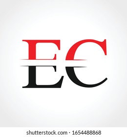 Initial EC Letter Linked Logo Business Vector Template. Creative Letter EC Logo Design