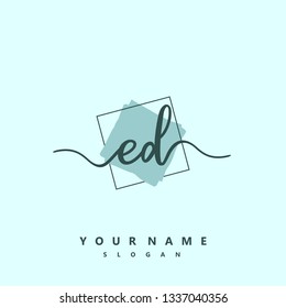 Initial ED handwriting logo