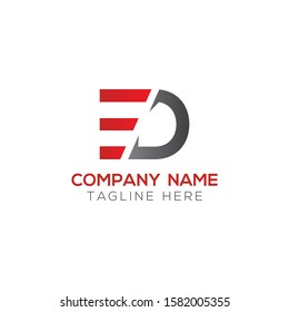 Initial ED Letter Linked Logo. Creative Letter ED Modern Business Logo Vector Template. Initial ED Logo Template Design