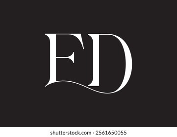 Initial ED Logo Design Vector
