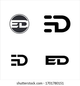 the initial ED logo set concept  templates for construction and the modern LD logo Set, Inspirational logo design for all companies. - Vector
