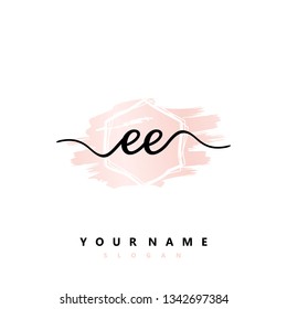 Initial EE handwriting logo