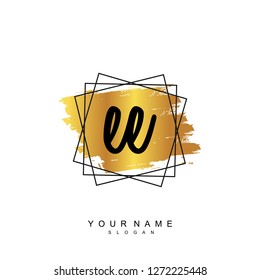 Initial EE handwriting logo vector