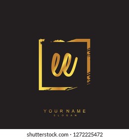 Initial EE handwriting logo vector