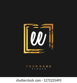 Initial EE handwriting logo vector