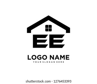 Initial EE home logo vector.