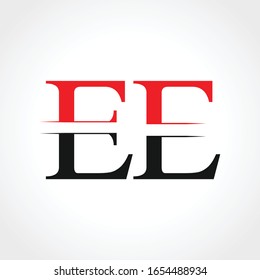 Initial EE Letter Linked Logo Business Vector Template. Creative Letter EE Logo Design