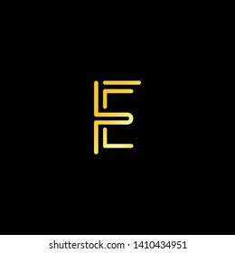 Initial EE letter logo design in black background