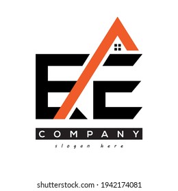 initial EE real estate logo vector