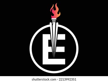 Ursprüngliches Brandschutzkonzept mit Feuer- und Torchsymbol für Vektorsymbol. Modernes Vektorlogo für die Fire Torch Business und Firmenidentität.