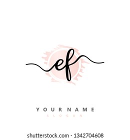 Initial EF handwriting logo