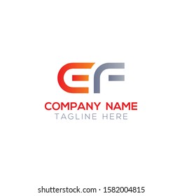 Initial EF Letter Linked Logo. Creative Letter EF Modern Business Logo Vector Template. Initial EF Logo Template Design