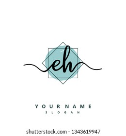 Initial EH handwriting logo
