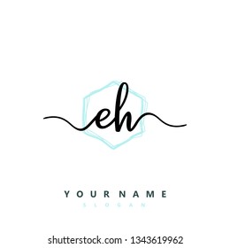 Initial EH handwriting logo